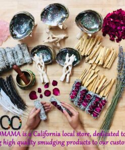 Tomoko White Sage Smudge Kit - 3 White Sage with Rose and Lavender, 2 Palo Santo, Abalone Shell, Wooden Tripod Stand & Feather! Healing, Purifying, Meditating, Incense & Cleansing Super 21 91q7wkg9I1L