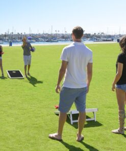 GoSports Tailgate Size 3 ft x 2 ft Cornhole Set - Portable Set Includes 8 Bean Bags & Game Rules Black Edition 15 91qAS15PdyL