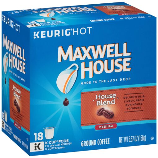 Maxwell House House Blend Keurig K Cup Coffee Pods (18 Count) 18 Count (Pack of 1)