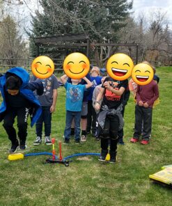 Stomp Rocket Original Dueling Rocket Launcher for Kids, 4 Rockets - Fun Backyard & Outdoor Kids Toys Gifts for Boys & Girls - Toy Foam Blaster Set Soars 200ft - Multi-Player Launcher Stand Dueling Launcher + 4 Rockets 30 91qF4Z26BvL