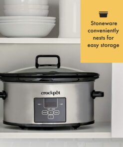Crock-Pot Choose-a-Crock 6 Quart and Split 2.5 Quart Double Slow Cooker and Food Warmer, Programmable Slow Cooker with Timer, Stainless Steel 24 91qGaSlhZ5L