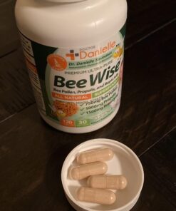 Dr. Danielle's Bee Wise - Bee Pollen Supplement - Bee Well with Royal Jelly, Propolis, Beepollen in 4 Daily Bee Pollen Capsules 34 91qIpwyzS2L