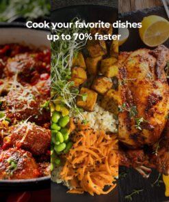 CUCKOO Pressure Cooker 10 Menu Options: Steamer, Slow Cook, Sauté, Porridge, & More, User-Friendly LED Display, Stainless Steel Inner Pot, 24 Cup / 6 Qt. (Uncooked) CMC-ZSN601F Black 14 91qJjDsLQ6L