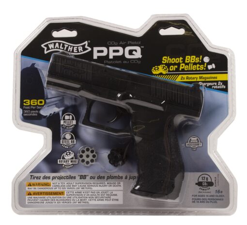 Umarex Walther PPQ .177 Caliber Pellet or BB Gun Air Pistol (2256010) , Black