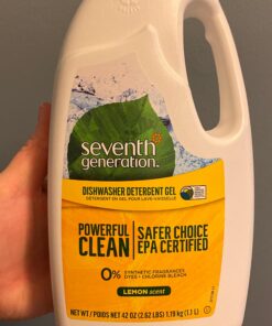 Seventh Generation Dishwasher Detergent Gel Liquid Soap Lemon Scent Dish Detergent 42 oz, Pack of 6 16 91qXKEHwR9L
