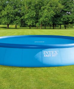 INTEX 28015E Solar Pool Cover: For 18ft Round Easy Set and Metal Frame Pools – Insulates Pool Water – Reduces Water Evaporation – Keeps Debris Out – Reduces Chemical Consumption 18 ft 24 91qc6RAEQ3L
