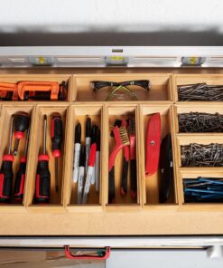 Lipper International 8181S Bamboo Wood Stacking Drawer Organizer Box, 3" x 9", Set of 2 3" x 9" (Set of 2) 13 91qcP3rxavL