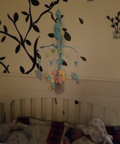 Baby Mobile for Crib, Crib Toys with Music and Lights,Remote, lamp, Projector for Pack and Play, for Ages 0+ Months (Blue-Forest) Blue-Forest 42 91qhAmAusL