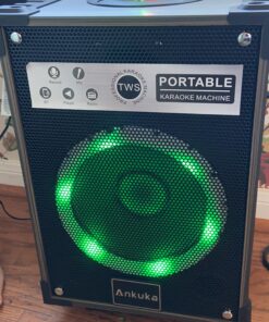 Ankuka Karaoke Machine, Portable Bluetooth Speaker with Disco Lights,Subwoofer PA System with 2 Wireless Microphones for Christmas,Birthday Party 44 91qhW6XLOTL