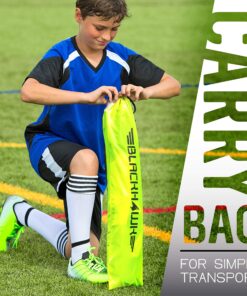 Franklin Sports Blackhawk Soccer Goal - Pop Up Backyard Soccer Nets - Foldable Indoor + Outdoor Soccer Goals - Portable Adult + Kids Soccer Goal 4' x 3' Optic Yellow 31 91qiKdY2vdL