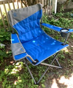 Coleman Big-N-Tall Quad Chair with Cup Holder & Side Pocket, Water-Resistant Oversized Camping Chair Supports up to 600lbs, Great for Tailgating, Camping & Outdoor Use, Carry Bag Included Blue 37 91qqVrHwyzL