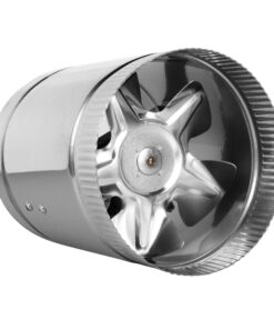 TerraBloom 6" (150mm) Inline Fan - 240 CFM, Metal Duct Fan, ETL Listed, Pre-Wired 6 FT Grounded Cord - Great for Grow Tent Exhaust and Intake, Register Booster for 6 Inch Ducts 6" Booster Fan (240 CFM)