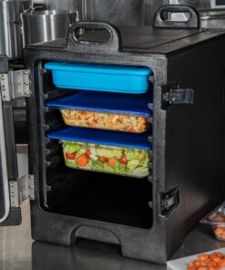 Carlisle FoodService Products Cateraide Plastic Insulated Food Container, Portable Food Warmer, Food Pan Carrier with Versatile Capacity for Parties, Catering, Buffets, 5 Full Pans, Black 29 91qzoQPCHsS