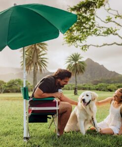 ONIVA - a Picnic Time Brand Outdoor Canopy Sunshade Beach Umbrella 5.5' - Small Patio Umbrella - Beach Chair Umbrella, (Hunter Green) Hunter Green 27 91r gKcHPL