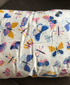 Dreamtown Kids Toddler Pillow & Pillowcase, Hypoallergenic, Plush, Made in USA, Ideal for Crib, Bed & Travel. Soft & Breathable for Safe, Cozy Sleep. Perfect for Boys and Girls - Ages 2+, Butterfly Butterfly’s 27 91r5d4QxPfL 1