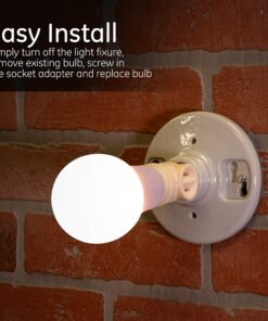 Power Gear 2-Outlet Socket Adapter, Add 2 Outlets to a Bulb Socket, 2 Prong, Polarized Outlets, Medium Base Socket, Use in Workshop, Garage or Utility Room, UL Listed, Light Almond, 54178 18 91rDce0hZ6L