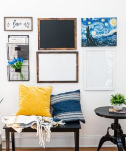 Loddie Doddie Magnetic Chalkboard - for Kitchen and Wall Decor - Easy-to-Erase Chalkboard - Framed Magnet Blackboard - Hanging Black Chalkboards (Rustic Frame, 18x22) Rustic Frame 27 91rHHavTWwL