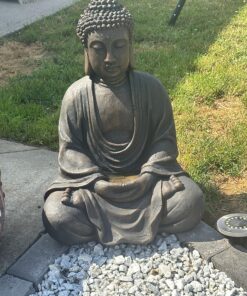 Design Toscano AL1614 Meditative, The Grand TempleIndoor StatueCabinet on Wheels Indoor/Outdoor Garden Statue, 20 Inches Wide, 15 Inches Deep, 26 Inches High, Handcast Polyresin, Dark Stone Finish Meditating Buddha 39 91rIOBpxdIL