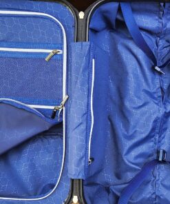 SHOWKOO Luggage Sets Expandable PC+ABS Durable Suitcase Double Wheels TSA Lock 3pcs Blue 20in24in28in 40 91rJcKxJvdL