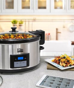 Maxi-Matic Elite Platinum MST-900VXD 8.5-Quart Stainless Steel Programmable Slow Cooker w/Locking Lid, Black 11 91rU2Scl pL