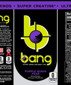 Bang Energy Purple Guava Pear, Sugar-Free Energy Drink, 16-Ounce (Pack of 12) 16 Fl Oz (Pack of 12) 20 91rUCcw4RCL