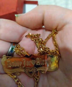 ProLuckis Handmade Personalized Name Jewelry Necklace 18k Gold Plated-Custom Made Any Name Style 5 18 91rW x5n9oL