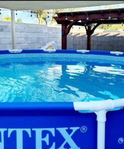 Intex 15ft X 48in Metal Frame Pool Set with Filter Pump, Ladder, Ground Cloth & Pool Cover 15-Feet by 48-inch 31 91rXTZJeGkL