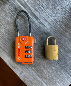 TSA Approved Cable Luggage Locks, Re-settable Combination with Alloy Body Orange 2 Pack 27 91rbJq5FeL