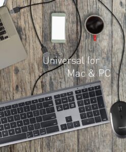 Macally Silent Wired Mouse - Slim & Compact USB Mouse for Apple Mac or Windows PC Laptop/Desktop - Designed with Optical Sensor & DPI Switch - Simple & Comfortable Wired Computer Mouse (Space Gray) Black with Space Gray Trim 22 91rcpvErnL