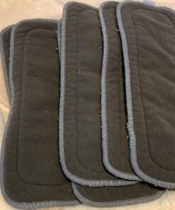 AlVABABY 12pcs Charcoal Bamboo Inserts Cloth Diaper Liner, 5-Layer Inserts,Rayon Reusable Liners for Baby Cloth Diapers12ZTN 12pcs Charcoal Camboo Inserts 27 91rd95UdgRL