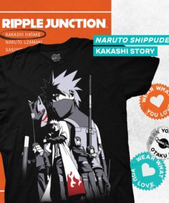 Ripple Junction Naruto Shippuden Men's Short Sleeve T-Shirt Kakashi Hatake Story Anbu Hokage Cloak Crew Officially Licensed Medium Black 8 91rdP63OV9L