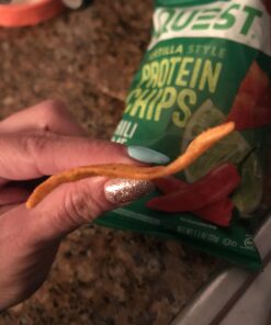 Quest Nutrition Tortilla Style Protein Chips, Chili Lime, Baked, 1.1 Oz, Pack of 12 38 91relE0R54L