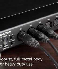 Tascam US-16x08 Rackmount USB Audio/MIDI Interface for Recording, Drum Recording, 8 XLR/8 1/4" Inputs, 8 Outputs, Control Software,Black 34 91rf20onHkL