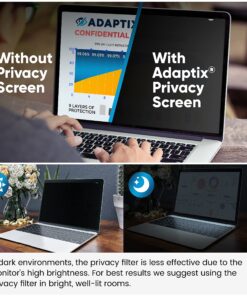 Adaptix Laptop Privacy Screen 12.1” – Information Protection Privacy Filter for Laptop – Anti-Glare, Anti-Scratch, Blocks 96% UV – Matte or Gloss Finish Privacy Screen Protector – 4:3 (APF12.1) 12.1" STANDARD (4:3) 9 91rfsm2ZWhS