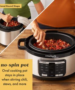 Crock-Pot Express 6 Quart Electric Pressure Cooker and Food Warmer, Programmable Pressure Cooker with Timer, Stainless Steel (2109296) 6-Quart 22 91rjjVszxjL