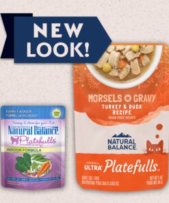 Alternative view of Natural Balance Original Ultra Platefulls Indoor Adult Grain Free Wet Cat Food, Turkey & Duck Recipe, 3 Ounce Pouch (Pack of 24)