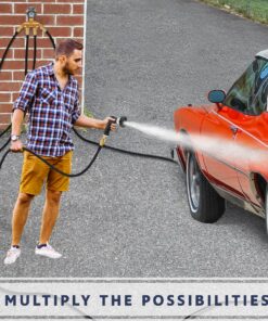 Morvat New & Improved Heavy Duty Brass 4 Way Splitter, Garden Hose Manifold Connector with Comfort Grip ON/OFF Valves, Adapter for Water Faucet & Spigot, Includes Washers, Teflon Tape & Mounting Kit 26 91rm6iF8JxL 1