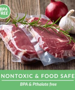 Nutri-Lock Vacuum Sealer Bags, Set of 2 8"x50' BPA-Free Rolls, Vac Seal for Sous Vide & Meal Prep, Commercial Grade Food Vac Bags 8"x50'(2-Roll) 21 91rmlNsNqxL