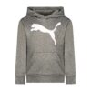 PUMA Boys' Logo Pullover Hoodie Small Charcoal 37 91rqrX6ebL