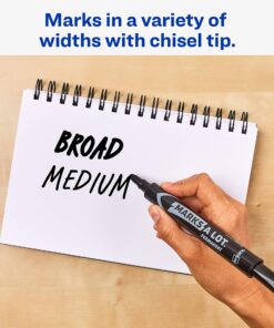 Avery Marks-A-Lot Permanent Markers, Large Desk-Style Size, Chisel Tip, Water and Wear Resistant, 12 Black Markers (98028) 12 markers Regular Chisel Tip 9 91rymHGheRL