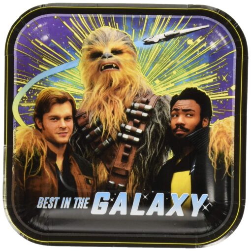 American Greetings Solo: A Star Wars Story Paper Dessert Plates, 8-Count, Multicolor