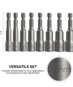 NEIKO 10065A 1/4” Hex Shank Magnetic Power Impact Nut Driver Set |8 Piece Tool Set | Professional Grade Socket Nut Setters| Metric | Sizes 6 to 13 MM | Cr-V Steel Nut Driver Bit 8 Piece 16 91s23LaVudL