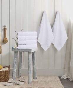 Utopia Towels 6 Pack Small Bath Towel Set, 100% Ring Spun Cotton (22 x 44 Inches) Lightweight and Highly Absorbent Quick Drying Towels, Premium Towels for Hotel, Spa and Bathroom (White) 22 x 44 Inches White 21 91s4C4usdmS
