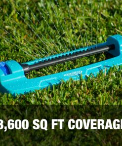 Aqua Joe SJI-OMS16 Indestructible Metal Base Oscillating Sprinkler with Adjustable Spray, 3600-Square Foot Coverage 3600 - Square Foot Coverage 17 91s7lhC2igL