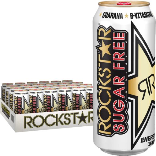 Rockstar Energy Drink, Sugar Free, 16oz Cans (24 Pack)