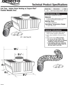 Deflecto Dryer Lint Trap Kit, Indoor Venting with Supurr-Flex Flexible Metallic Duct, Includes Clamps (LTF) 25 91s8 zqFMuL