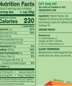 Emerald Nuts, Virginia Peanuts Roasted and Salted, 10 Ounce (Pack of 6) 10 91s9JbFymzL