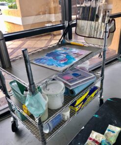 Seville Classics UltraDurable NSF Commercial Heavy Duty Metal Rolling Utility Cart, w/ Steel Shelves, Handle Bar for Restaurant, Garage, Warehouse, Kitchen, Office, Top Shelf (36"W x 18"D) Chrome Top Shelf (36"W x 18"D) 39 91sCMcjdxEL