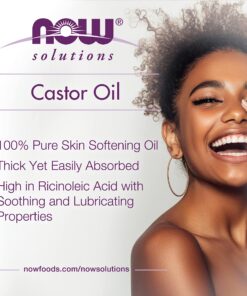 NOW Solutions, Castor Oil, 100% Pure Versatile Skin Care, Multi-Purpose Skin Softener, 16-Ounce 16 Fl Oz (Pack of 1) Standard Packaging 24 91sI2ebEG2L