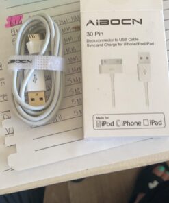 Aibocn MFi Certified 30 Pin Sync and Charge Dock Cable for iPhone 4 4S / iPad 1 2 3 / iPod Nano/iPod Touch - White Old Packaging 25 91sInULoHtL